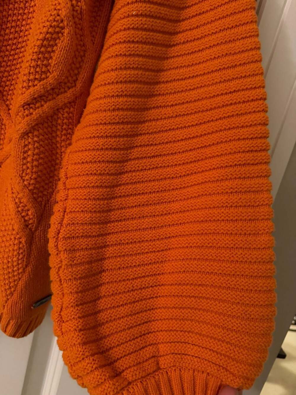 Bass Orange Cable Knit Sweater M - Picture 6 of 8